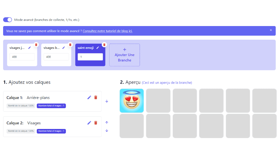Comment utiliser le mode avancé