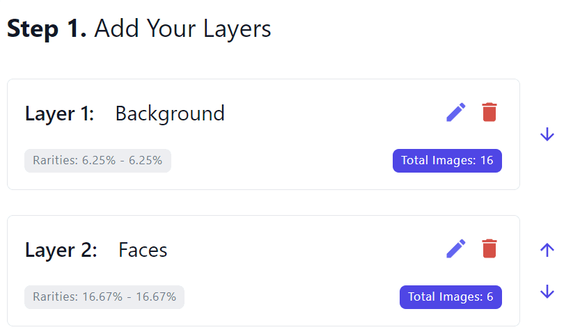 Multiple layers example